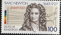 [350° Anniversario della nascita di Sir Isaac Newton - Stampatore: Bundesdruckerei, Scrivi BBO]