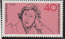 [175° anniversario della nascita di Heinrich Heine -  Carta: fluorescente, Scrivi TW]