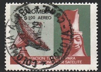 [Airmail - Opening of Satellite Earth Station, Choconta, type AHJ]