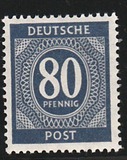 [1a edizione del Consiglio di controllo alleato - A Berlino e nella zona sovietica valido fino al 1948-07-31 - Filigrana: DEUTSCHE POST multipla, discendente , Scrivi A24]
