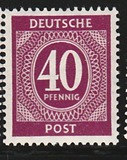 [1a edizione del Consiglio di controllo alleato - A Berlino e nella zona sovietica valido fino al 1948-07-31 - Filigrana: DEUTSCHE POST multipla, discendente , Scrivi A18]