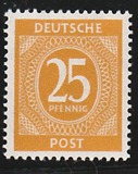 [1a edizione del Consiglio di controllo alleato - A Berlino e nella zona sovietica valido fino al 1948-07-31 - Filigrana: DEUTSCHE POST multipla, discendente , Scrivi A15]