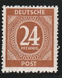 [1a edizione del Consiglio di controllo alleato - A Berlino e nella zona sovietica valido fino al 1948-07-31 - Filigrana: DEUTSCHE POST multipla, discendente , Scrivi A14]
