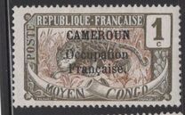 [Middle Congo Postage Stamps Overprinted "CAMEROUN Occupation Francaise", type D]
