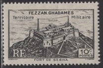 [Sabha Fort - Inscription "FEZZAN - GHADAMES - Territoire Militaire", type G]