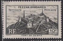 [Sabha Fort - Inscription "FEZZAN - GHADAMES - Territoire Militaire", type G]