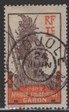 [Warrior - Inscription "AFRIQUE EQUATORIALE GABON" - Yellowish Paper, type I1]