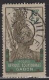 [Warrior - Inscription "AFRIQUE EQUATORIALE GABON" - Yellowish Paper, type I5]