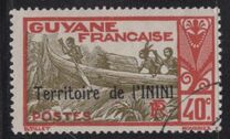 [French Guyane Postage Stamps Overprinted "Territorie de I'ININI", 類型 B3]
