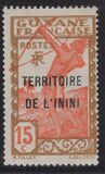 [French Guyane Postage Stamps Overprinted "TERRITORIE DE L'ININI", type A6]