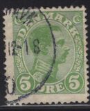 [King Christian IX, 1818-1906 - Vertical and Horizontal Lines in Background in Oval, type N]