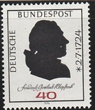 [The 250th Anniversary of the Birth of Friedrich Gottlieb Klopstock, Poet, тып WB]