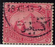 [Sphinx and Pyramid - Inscription "POSTES EGYPTIENNES" - Regular Paper, type V]