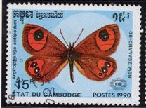 [International Stamp Exhibition "New Zealand '90" - Auckland, New Zealand - Butterflies, type AKC]