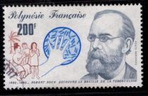 [Airmail - The 100th Anniversary of the Discovery of the Tuberculosis  Bacillus by Robert Koch, 1843-1910, tip LT]