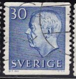 [King Gustaf VI Adolf of Sweden - White Numerals, with Imprint, ประเภท FA6]