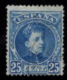 [King Alfonso XIII - Blue Control Numbers on Backside, Typ AT5]