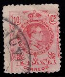[King Alfonso XIII - Blue Control Numbers on Backside, tegund BG2]