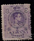 [King Alfonso XIII - Blue Control Numbers on Backside, tegund BG3]