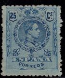 [King Alfonso XIII - Blue Control Numbers on Backside, tegund BG5]