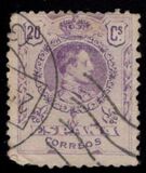 [King Alfonso XIII - Blue Control Numbers on Backside, tegund BG4]