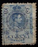 [King Alfonso XIII - Blue Control Numbers on Backside, tegund BG5]