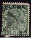 [India Postage Stamps Overprinted "BURMA", type A1]