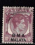 [Straits Settlements Postage Stamps Overprinted "B M A MALAYA" in Black or Red Colour, type A6]