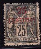 [French Postage Stamps Surcharged, type A6]