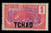 [Middle Congo Types Overprinted "TCHAD", type A]