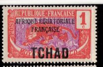 [No. 1-18 Overprinted "AFRIQUE EQUATORIALE FRANCAISE", type D]