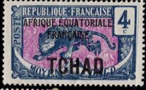 [Middle Congo Types Overprinted "TCHAD", type A1]