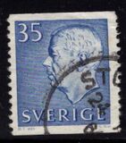[King Gustaf VI Adolf of Sweden & Tree Crowns - New Colors and Values, type FA60]