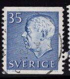 [King Gustaf VI Adolf of Sweden & Tree Crowns - New Colors and Values, type FA60]