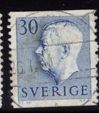 [King Gustaf VI Adolf of Sweden - New Engravement with Imprint, type EE4]