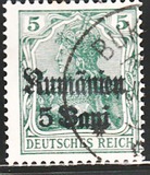 [German Empire Postage Stamps Surcharged & Overprinted "Rumanien", type C]