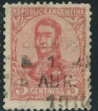 [General San Martin - Watermark 3,4 or Unwatermarked, type BK5]