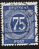 [1a edizione del Consiglio di controllo alleato - A Berlino e nella zona sovietica valido fino al 1948-07-31 - Filigrana: DEUTSCHE POST multipla, discendente , Scrivi A23]
