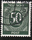 [1a edizione del Consiglio di controllo alleato - A Berlino e nella zona sovietica valido fino al 1948-07-31 - Filigrana: DEUTSCHE POST multipla, discendente , Scrivi A21]