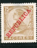 [King Manuel II - No.107-121 Overprinted "REPUBLICA", type U8]