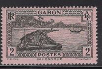 [Colonial Drawings - Timber Raft on the Ogowe River, type AE1]