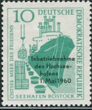 [Rostock Harbour Overprinted "Intriebnahme des Seehafrns Rostock", type OQ]