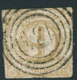 [Colored Print on White Paper - Rouletted in Colored Lines, type B19]