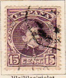 [King Alfonso XIII - Blue Control Numbers on Backside, type AT3]
