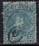 [King Alfonso XIII - Blue Control Numbers on Backside, Typ AT6]
