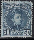 [King Alfonso XIII - Blue Control Numbers on Backside, Typ AT8]