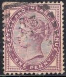 [Queen Victoria - Inscription "POSTAGE AND INLAND REVENUE", ประเภท AI]
