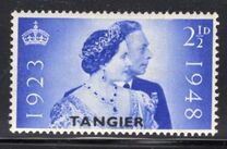 [Royal Wedding Silver Anniversary - Great Britain Postage Stamps Overprinted "TANGIER", Tip J]