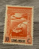 [Airplane over Globe - Inscription "S. TOMÉ", tyyppi AS]