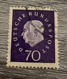 [Presidente federale Theodor Heuss - Filigrana: DBP e crocifere, Scrivi EI4]
